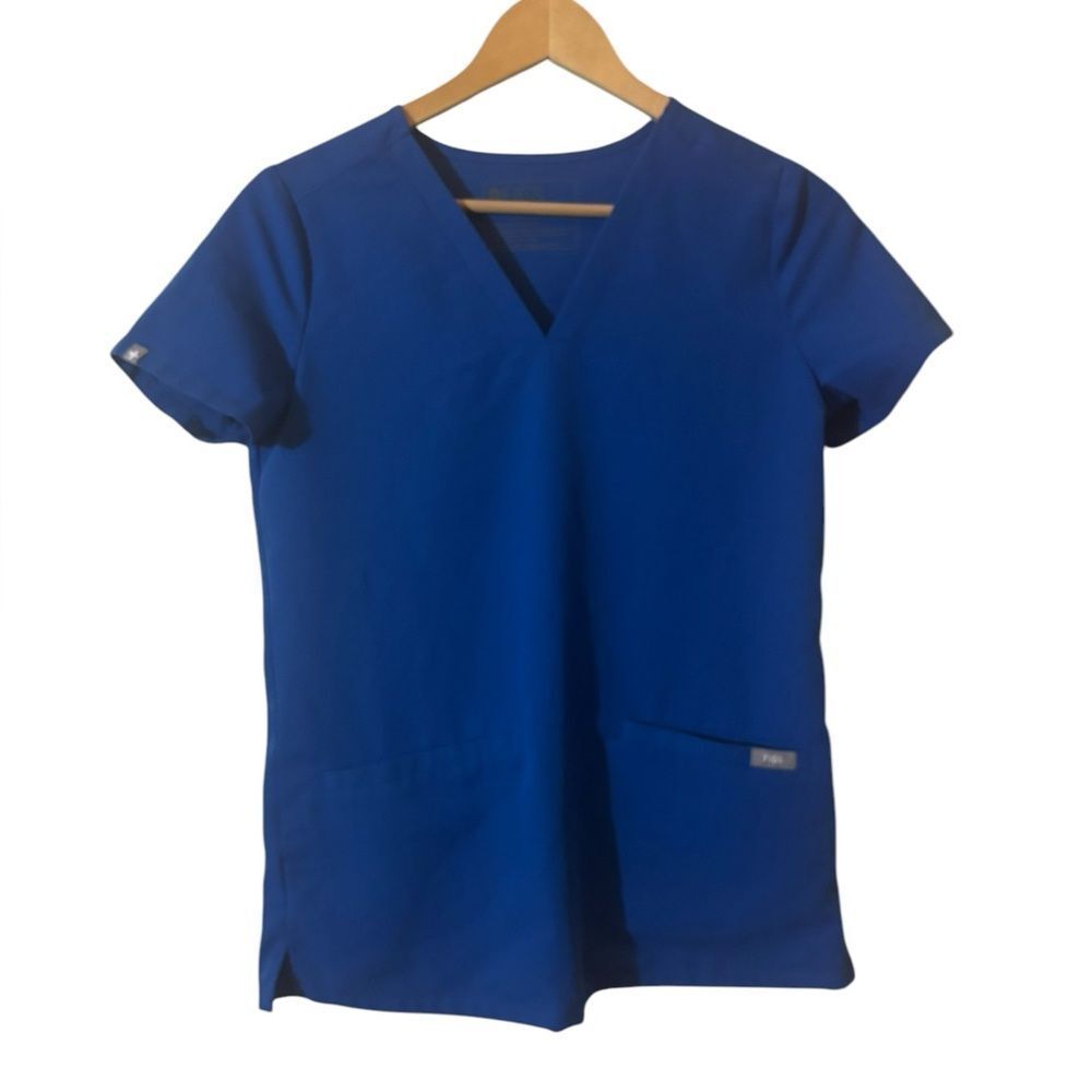 FIGS l scrub top shirt blue XXS